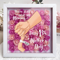 You're Doing A Great Job Mommy - Personalized Flower Shadow Box