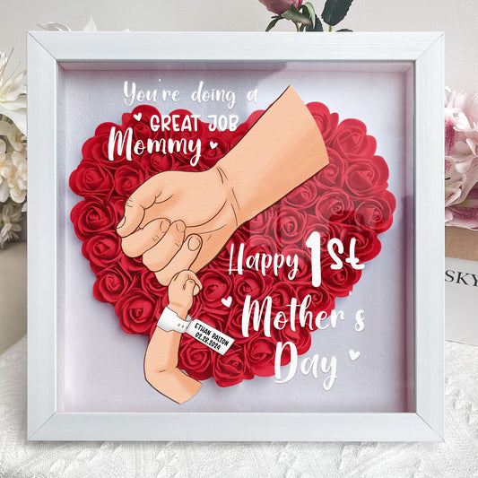 You're Doing A Great Job Mommy - Personalized Flower Shadow Box