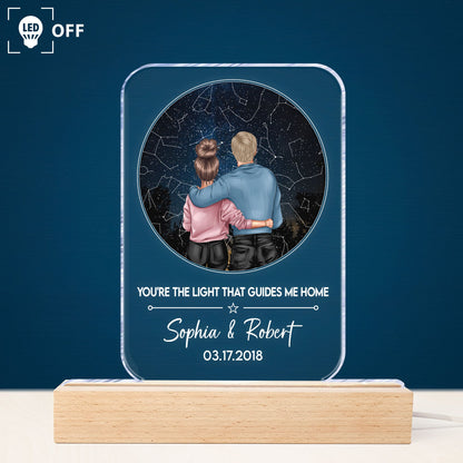 You're The Light That Guides Me Home - Personalized LED Light