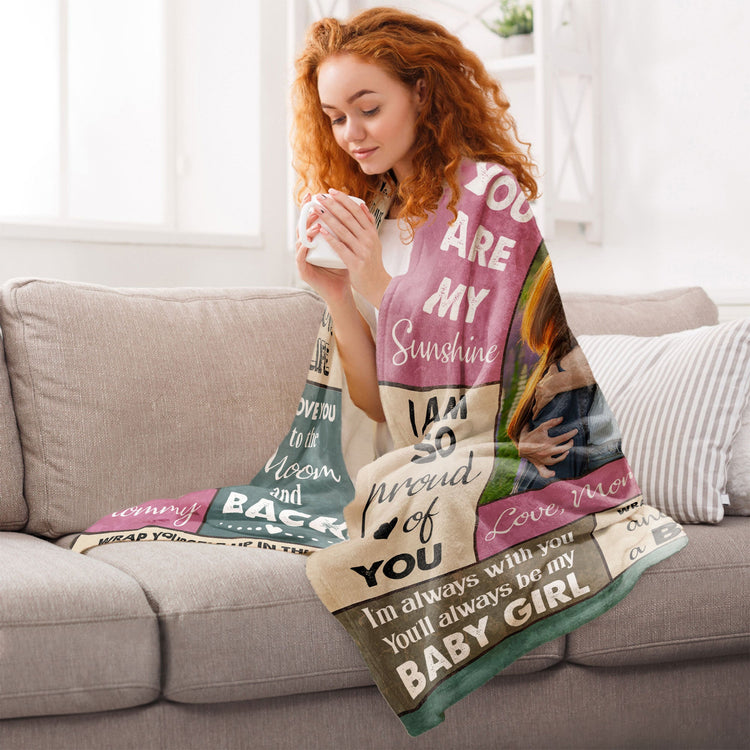 You'll Always Be My Baby Girl - Personalized Photo Blanket