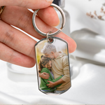 You'll Always Be The First Man I Loved - Personalized Stainless Steel Photo Keychain