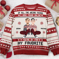 You're By Far My Favorite I Found Online  - Personalized Photo Ugly Sweater