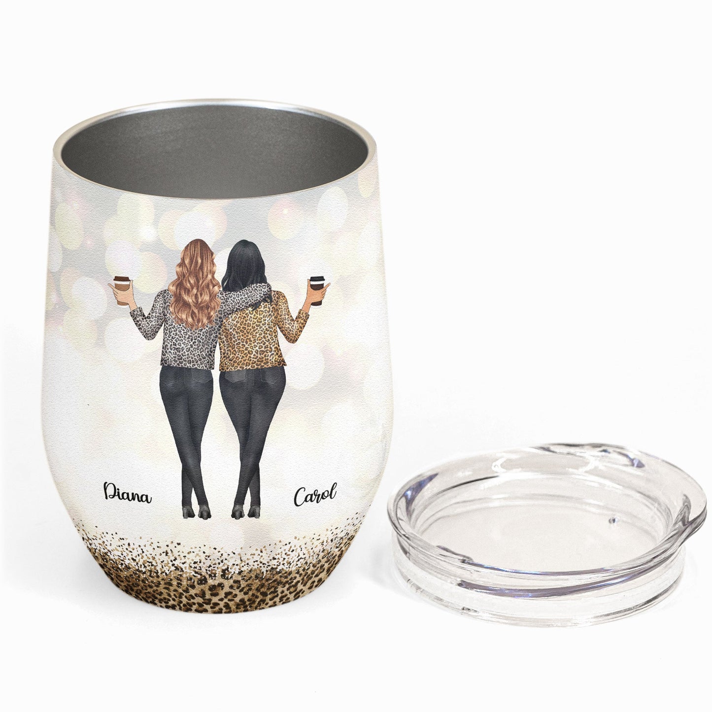 You're My Forever Galentine You Know A Lot Of My Secrets - Personalized Wine Tumbler - Galentine Gift For Besties, Friends, Soul Sisters