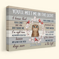 You'll Meet Me In The Light - Personalized Poster/Wrapped Canvas - Memorial Gift For Cat Owner