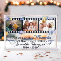 Your Life Gave Us Memories - Personalized Acrylic Plaque