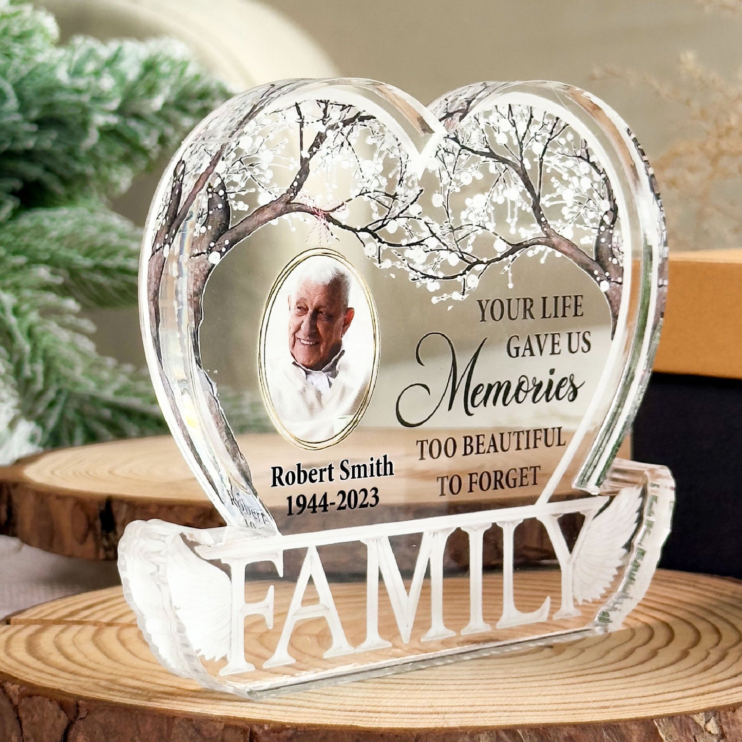 Your Life Gave Us Memories - Personalized Acrylic Photo Plaque