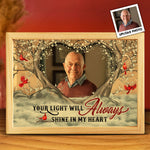  Your Light Will Always Shine In My Heart - Personalized Photo Frame Light Box