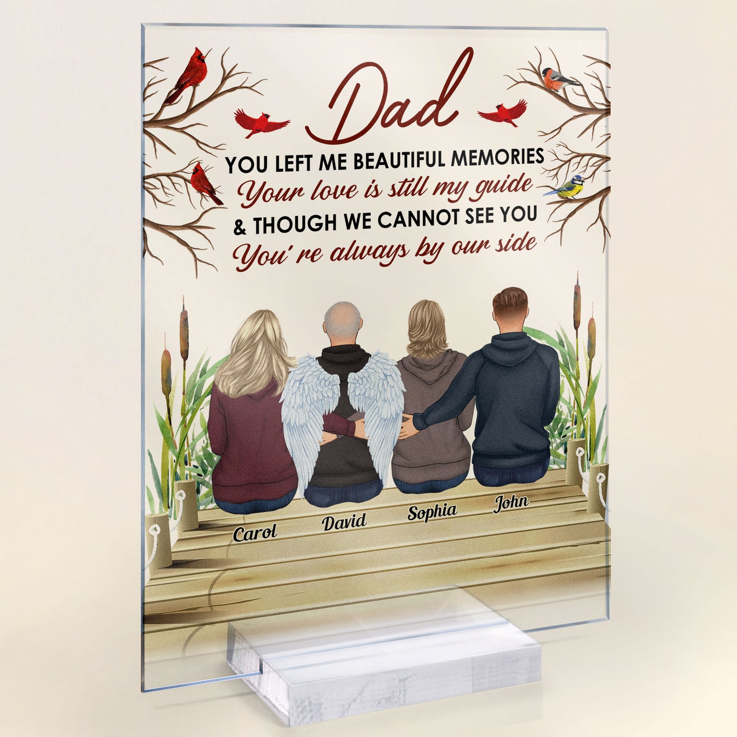 Your Love Is Still Our Guide - Personalized Acrylic Plaque - Memorial, Father's Day Gift For Family Members
