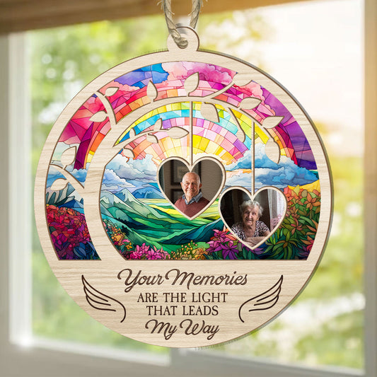 Your Memories Are The Light That Leads My Way - Personalized Suncatcher Ornament
