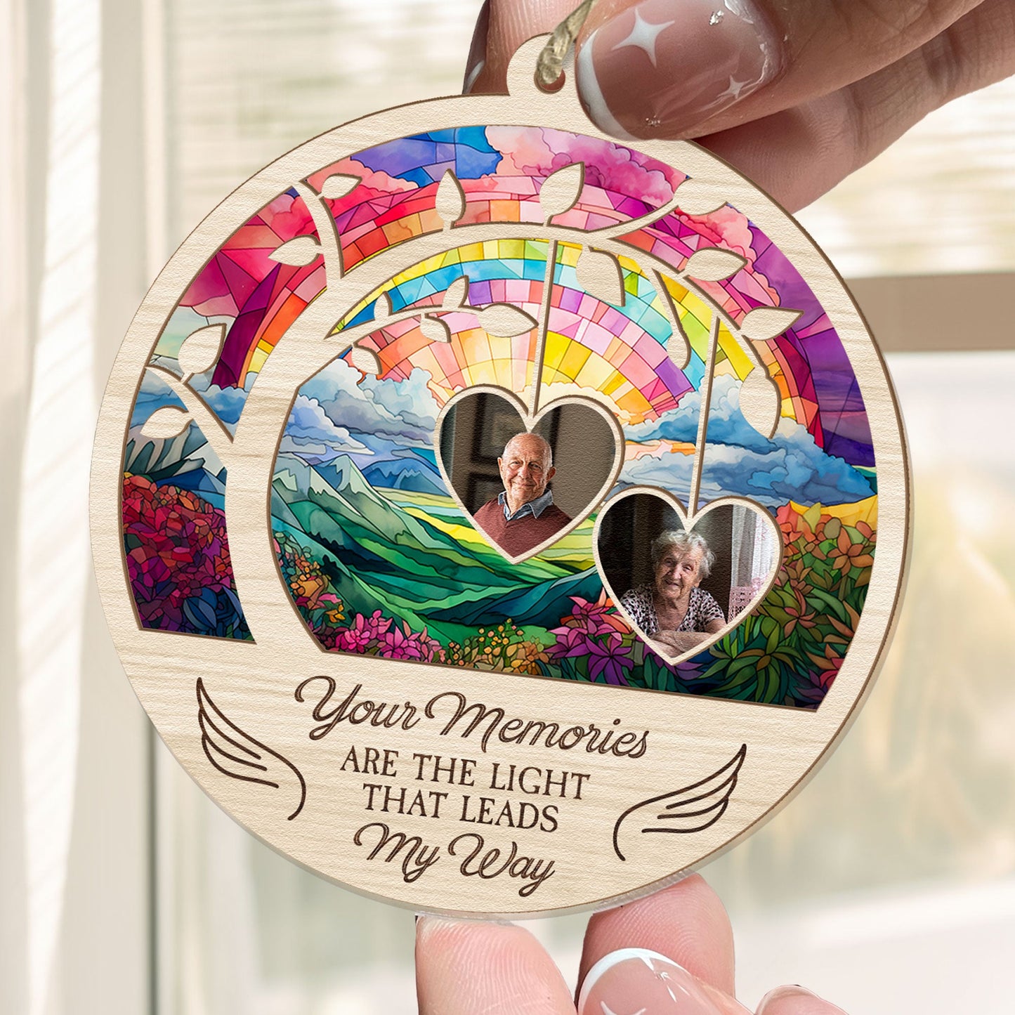 Your Memories Are The Light That Leads My Way - Personalized Suncatcher Ornament