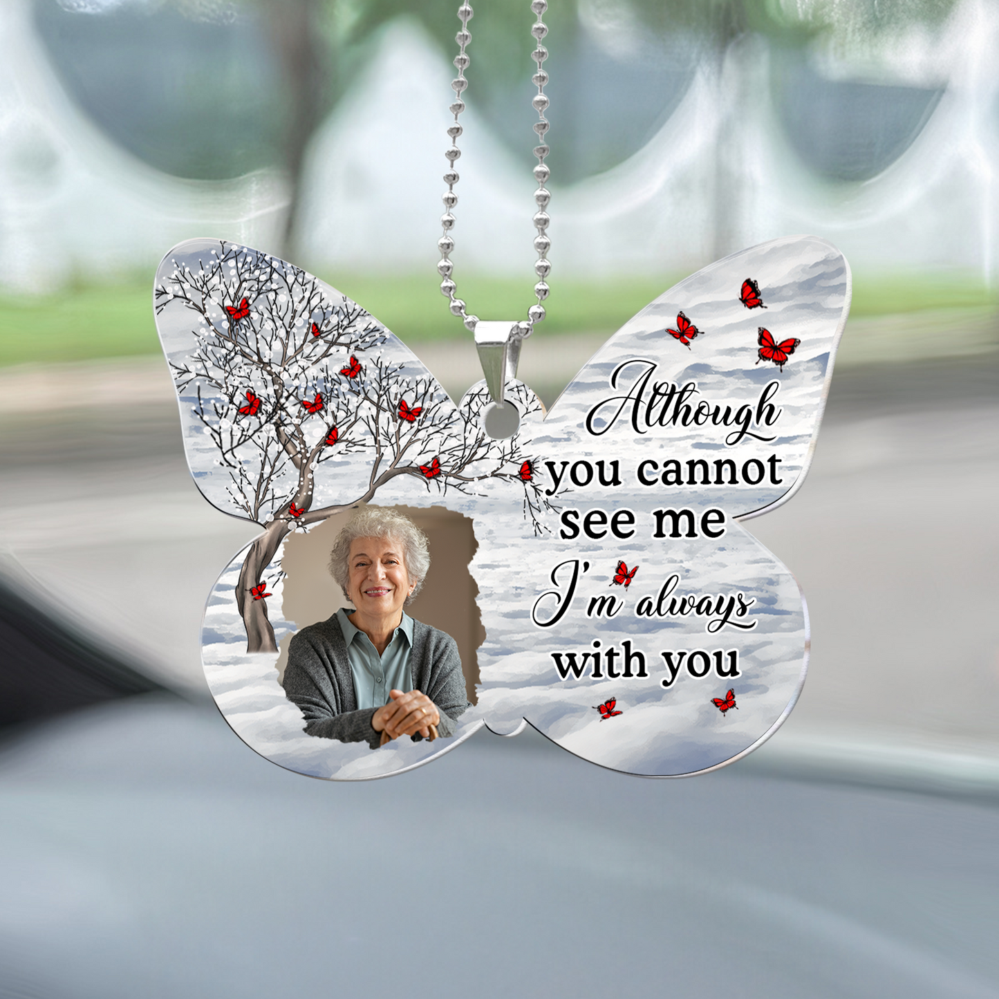 Your Wings Were Ready But My Heart Was Not - Personalized Car Photo Ornament