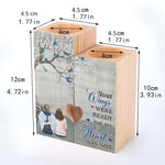 Your Wings Were Ready But My Heart Was Not - Personalized Wood Candle Holder