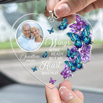 Your Wings Were Ready - Personalized Photo Car Ornament