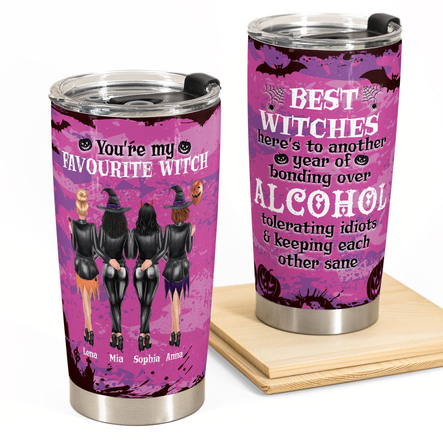 You're My Favourite Witch - Personalized Tumbler Cup - Birthday, Halloween Gift For Witches, Witch Craft - Grimoire