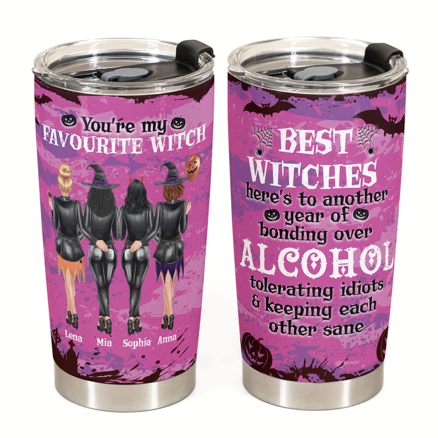 You're My Favourite Witch - Personalized Tumbler Cup - Birthday, Halloween Gift For Witches, Witch Craft - Grimoire