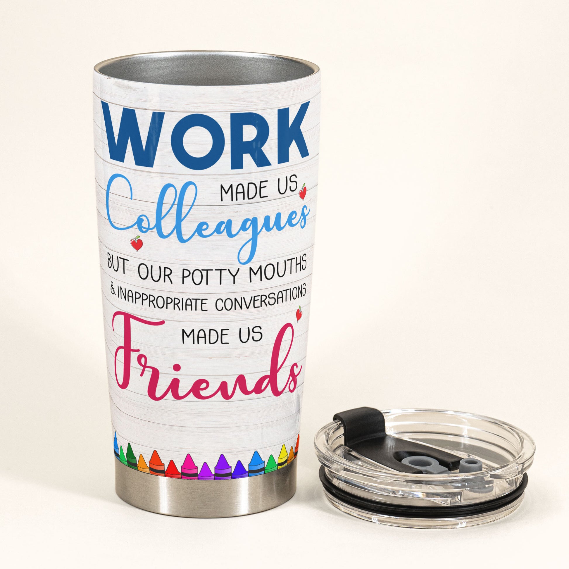 You're My Person - Personalized Tumbler Cup - Gift For Best Friends - Cartoon Teacher