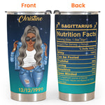 Zodiac Nutrition Facts Ver12 - Personalized Tumbler Cup - Birthday Gift For Astrology Lovers, Gift For Daughter, Sister, Besties