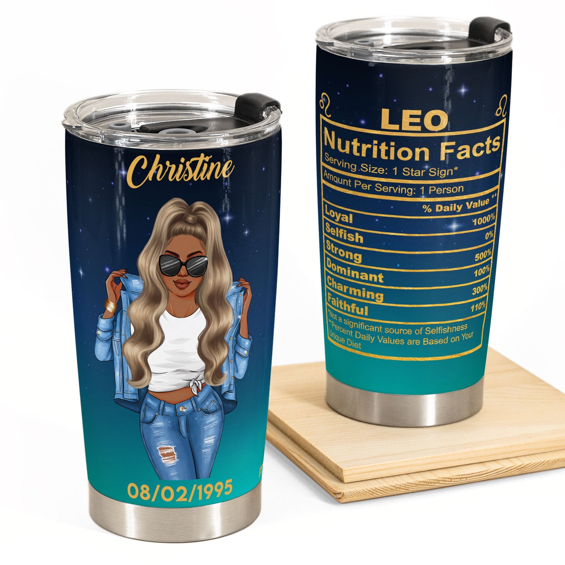 Zodiac Nutrition Facts Ver 5 - Personalized Tumbler Cup - Birthday Gift For Astrology Lovers, Gift For Daughter, Sister, Besties