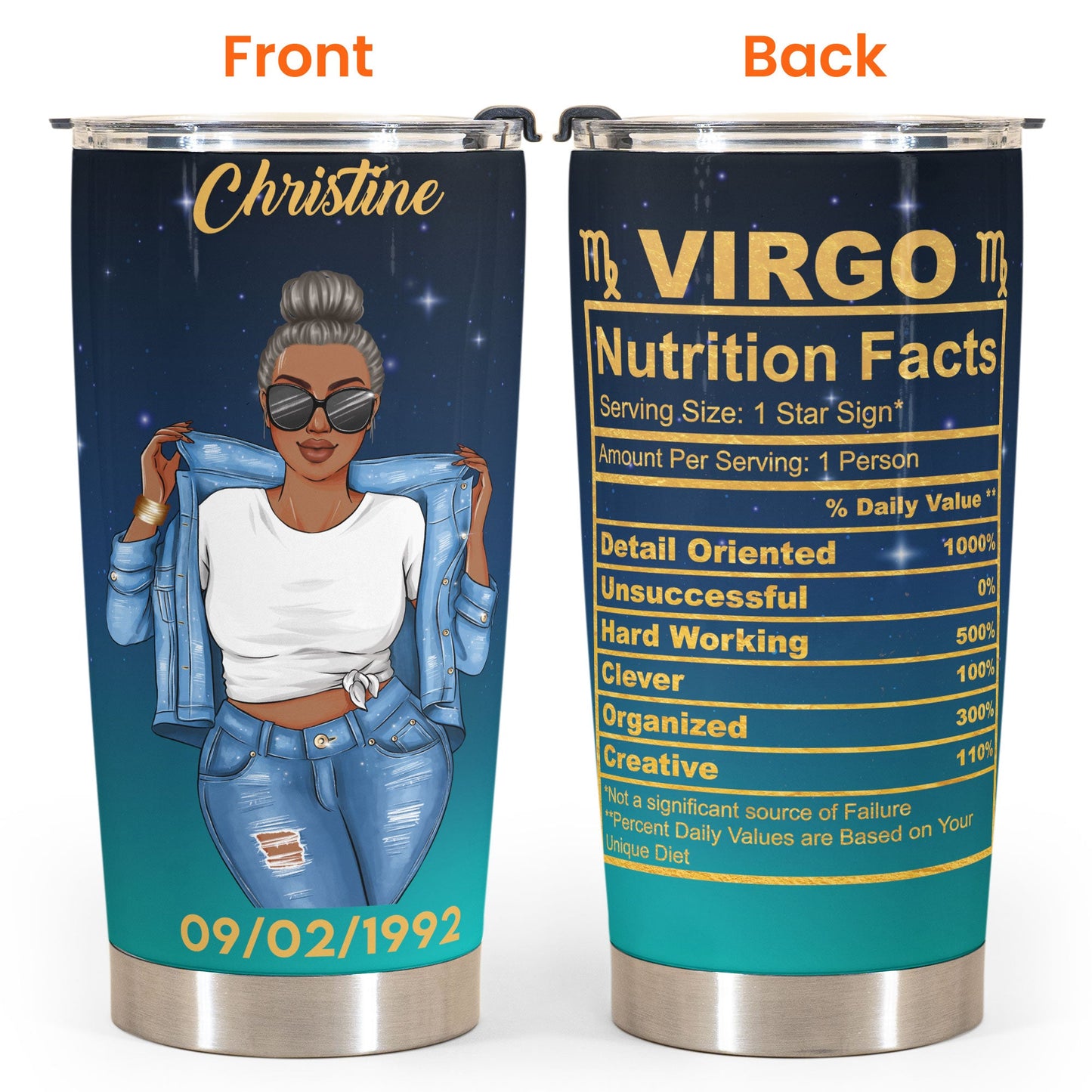 Zodiac Nutrition Facts Ver8 - Personalized Tumbler Cup - Birthday Gift For Astrology Lovers, Gift For Daughter, Sister, Besties
