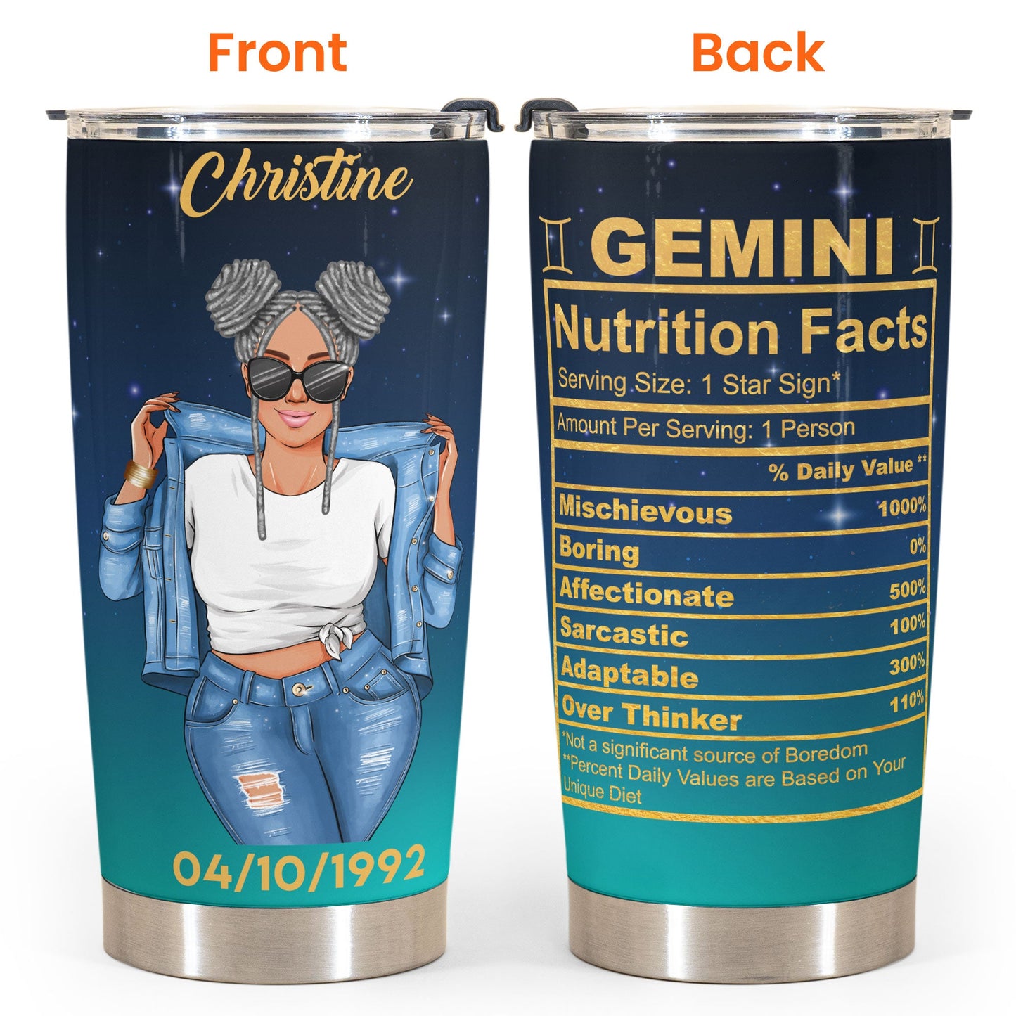 Zodiac Nutrition Facts Ver7 - Personalized Tumbler Cup - Birthday Gift For Astrology Lovers, Gift For Daughter, Sister, Besties