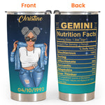 Zodiac Nutrition Facts Ver7 - Personalized Tumbler Cup - Birthday Gift For Astrology Lovers, Gift For Daughter, Sister, Besties