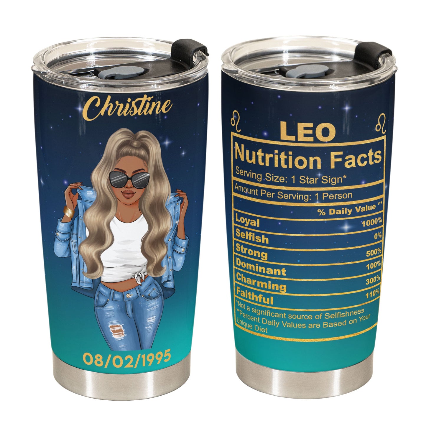 Zodiac Nutrition Facts Ver 5 - Personalized Tumbler Cup - Birthday Gift For Astrology Lovers, Gift For Daughter, Sister, Besties