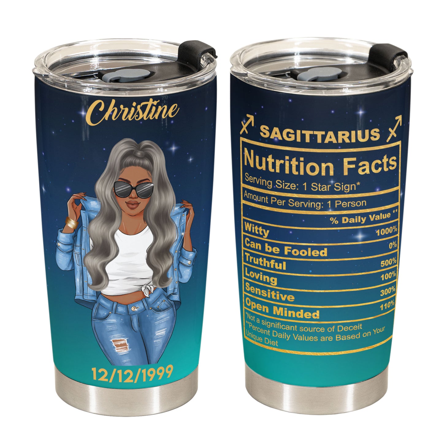 Zodiac Nutrition Facts Ver12 - Personalized Tumbler Cup - Birthday Gift For Astrology Lovers, Gift For Daughter, Sister, Besties