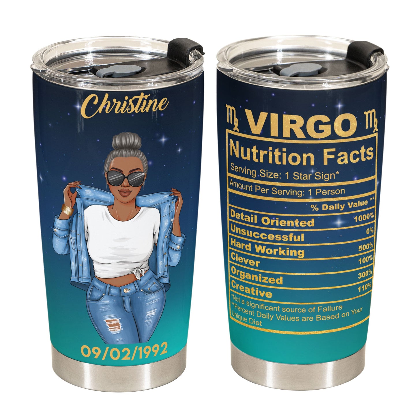 Zodiac Nutrition Facts Ver8 - Personalized Tumbler Cup - Birthday Gift For Astrology Lovers, Gift For Daughter, Sister, Besties