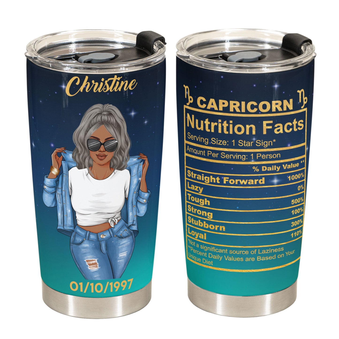 Zodiac Nutrition Facts Ver 3 - Personalized Tumbler Cup - Birthday Gift For Astrology Lovers, Gift For Daughter, Sister, Besties