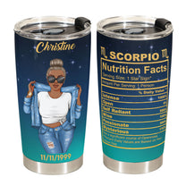Zodiac Nutrition Facts Ver11 - Personalized Tumbler Cup - Birthday Gift For Astrology Lovers, Gift For Daughter, Sister, Besties