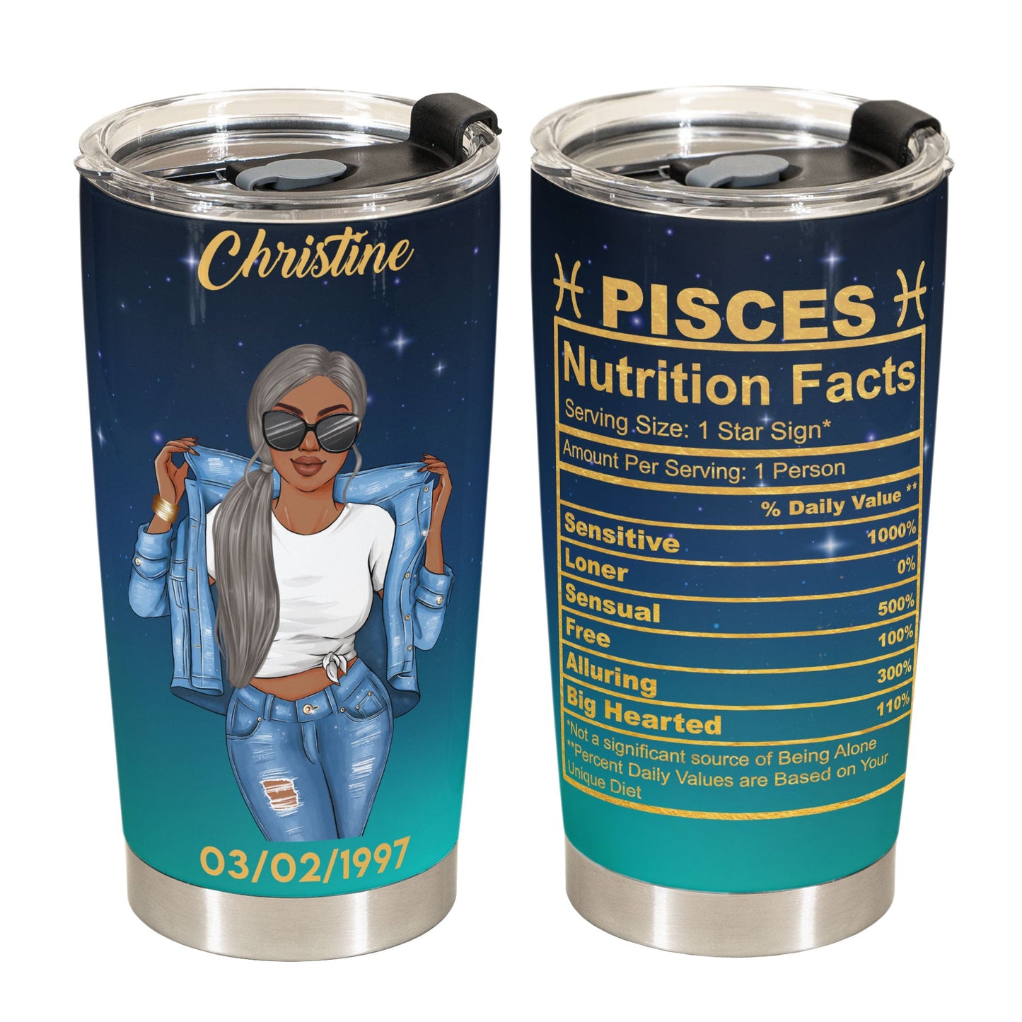 Zodiac Nutrition Facts Ver 4 - Personalized Tumbler Cup - Birthday Gift For Astrology Lovers, Gift For Daughter, Sister, Besties