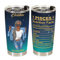 Zodiac Nutrition Facts Ver 4 - Personalized Tumbler Cup - Birthday Gift For Astrology Lovers, Gift For Daughter, Sister, Besties