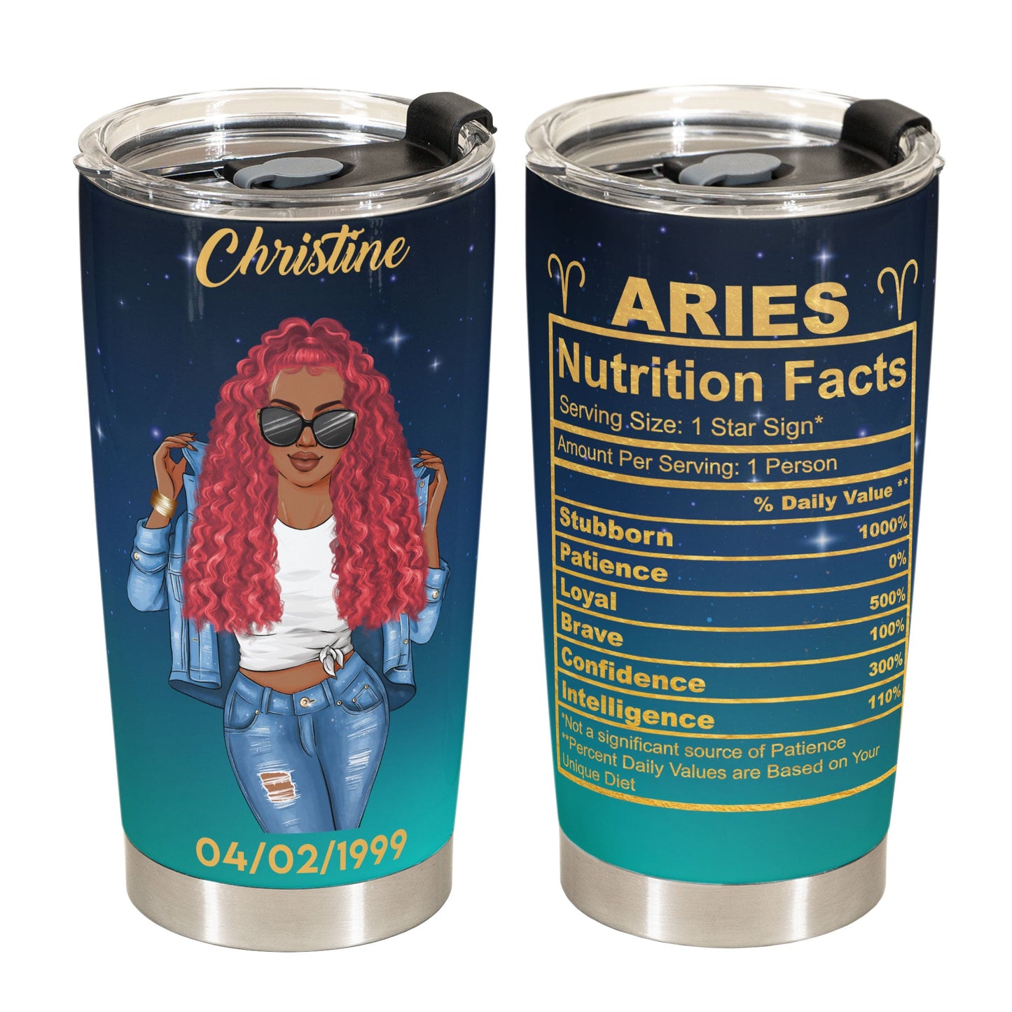 Zodiac Nutrition Facts Ver 6 - Personalized Tumbler Cup - Birthday Gift For Astrology Lovers, Gift For Daughter, Sister, Besties