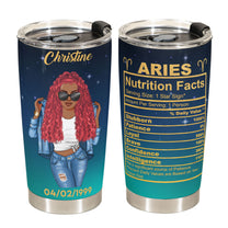 Zodiac Nutrition Facts Ver 6 - Personalized Tumbler Cup - Birthday Gift For Astrology Lovers, Gift For Daughter, Sister, Besties