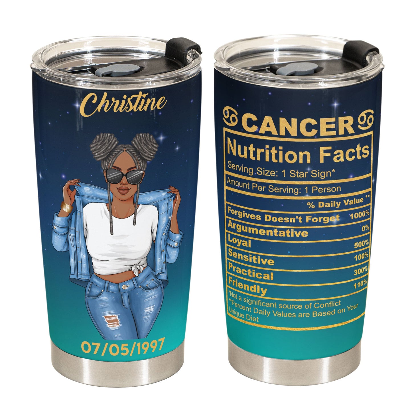 Zodiac Nutrition Facts Ver 2 - Personalized Tumbler Cup - Birthday Gift For Astrology Lovers, Gift For Daughter, Sister, Besties