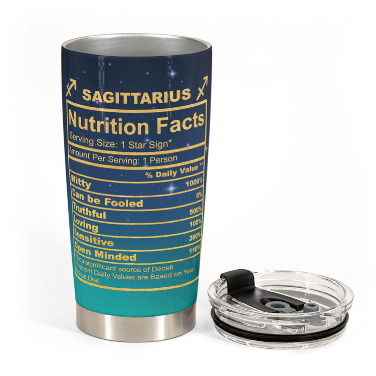 Zodiac Nutrition Facts Ver12 - Personalized Tumbler Cup - Birthday Gift For Astrology Lovers, Gift For Daughter, Sister, Besties