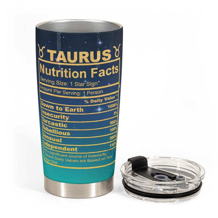Zodiac Nutrition Facts Ver10 - Personalized Tumbler Cup - Birthday Gift For Astrology Lovers, Gift For Daughter, Sister, Besties