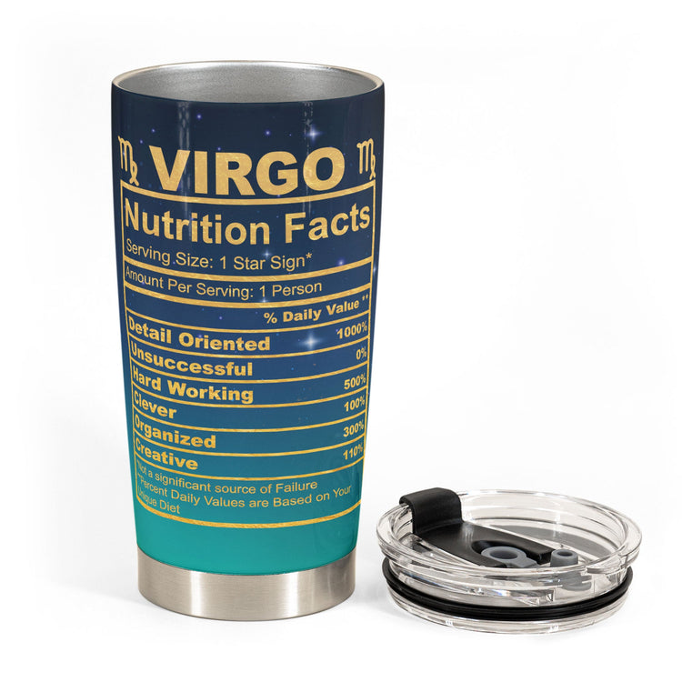 Zodiac Nutrition Facts Ver8 - Personalized Tumbler Cup - Birthday Gift For Astrology Lovers, Gift For Daughter, Sister, Besties