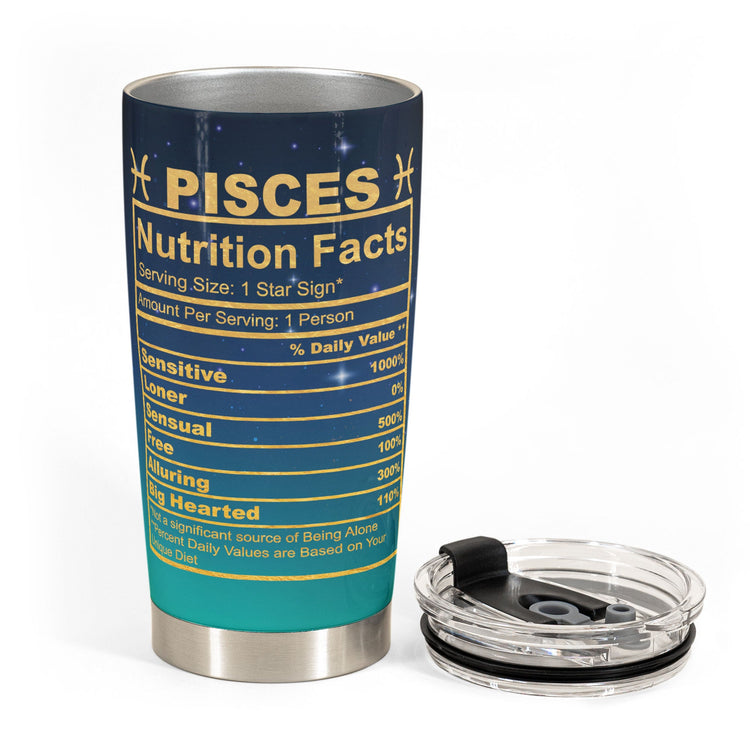 Zodiac Nutrition Facts Ver 4 - Personalized Tumbler Cup - Birthday Gift For Astrology Lovers, Gift For Daughter, Sister, Besties