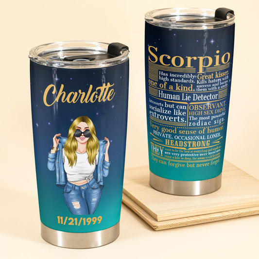 Zodiac One Of A Kind - Personalized Tumbler Cup - Gift For Astrology Lovers
