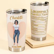 Zodiac Sign - Personalized Tumbler Cup - Birthday Gift For Girl, Friend, Astrology Lover
