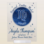 Zodiac Star Map By Date - Personalized Acrylic Plaque