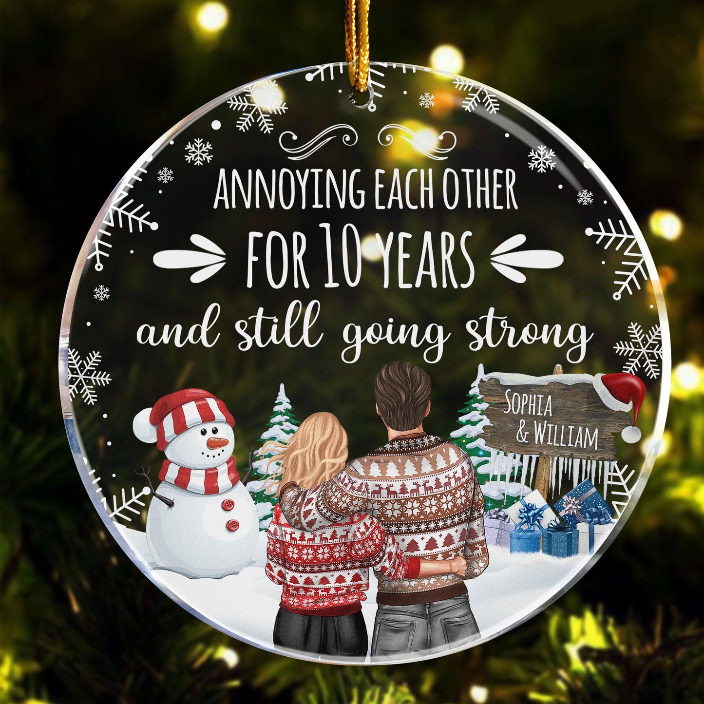 Annoying Each Other For Years - Personalized Circle Acrylic Ornament