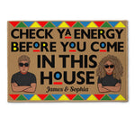 Check Ya Energy - Personalized Doormat - Birthday Gift For Her, Him, Family Members