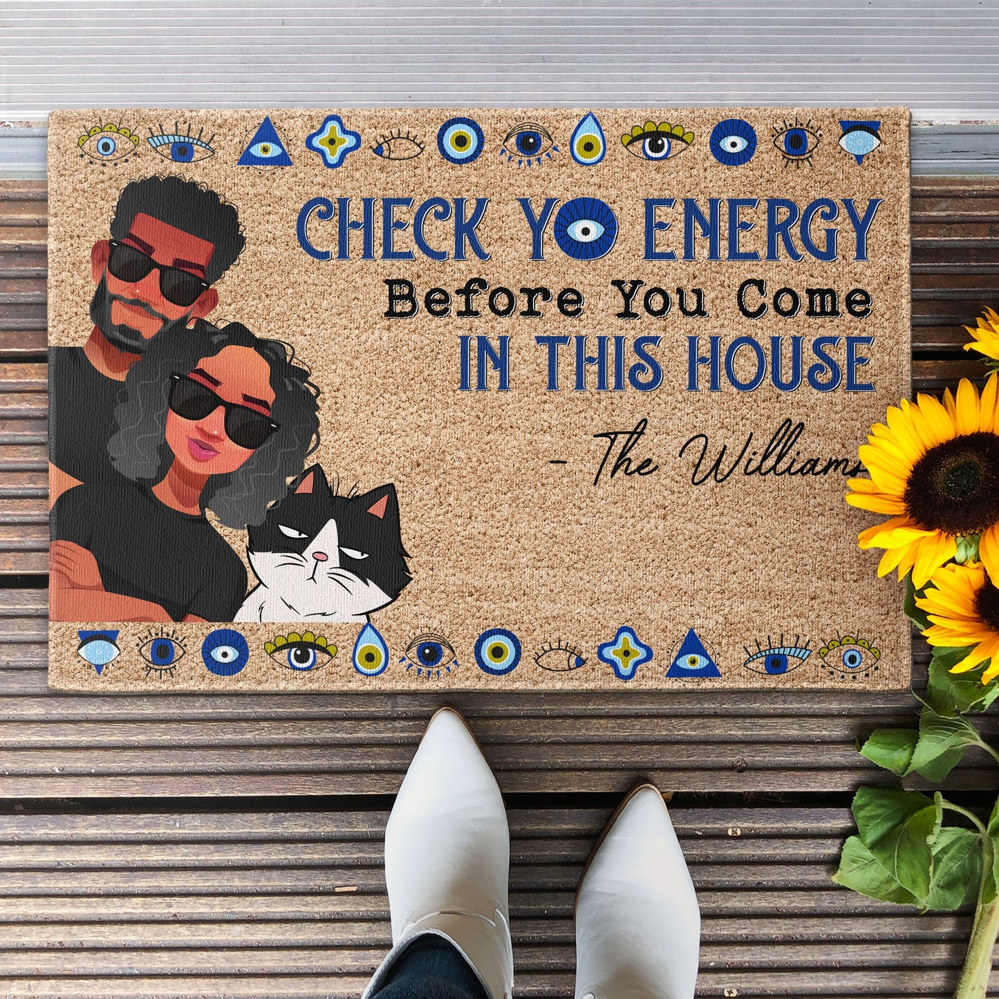 Check Yo Energy - Personalized Doormat