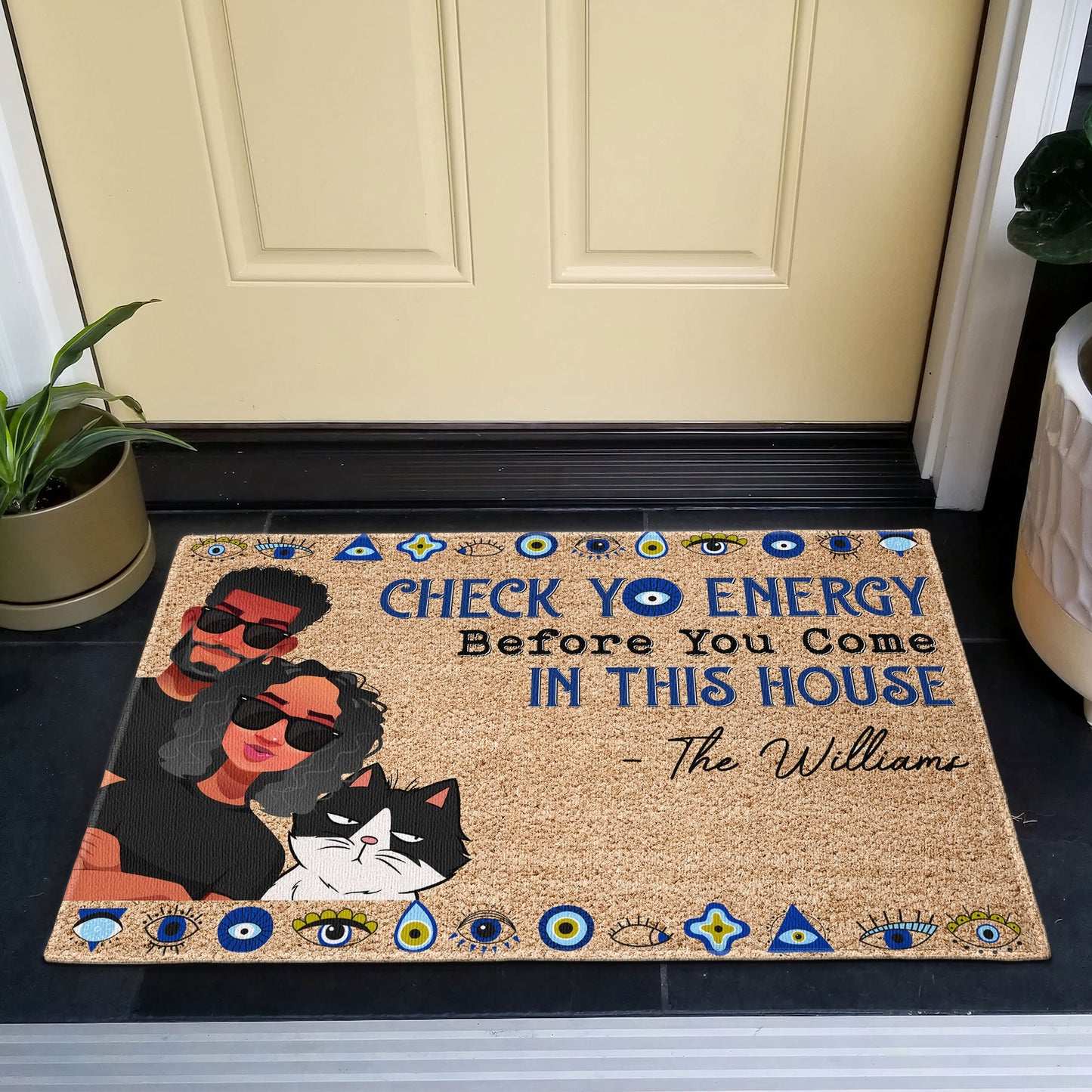 Check Yo Energy - Personalized Doormat