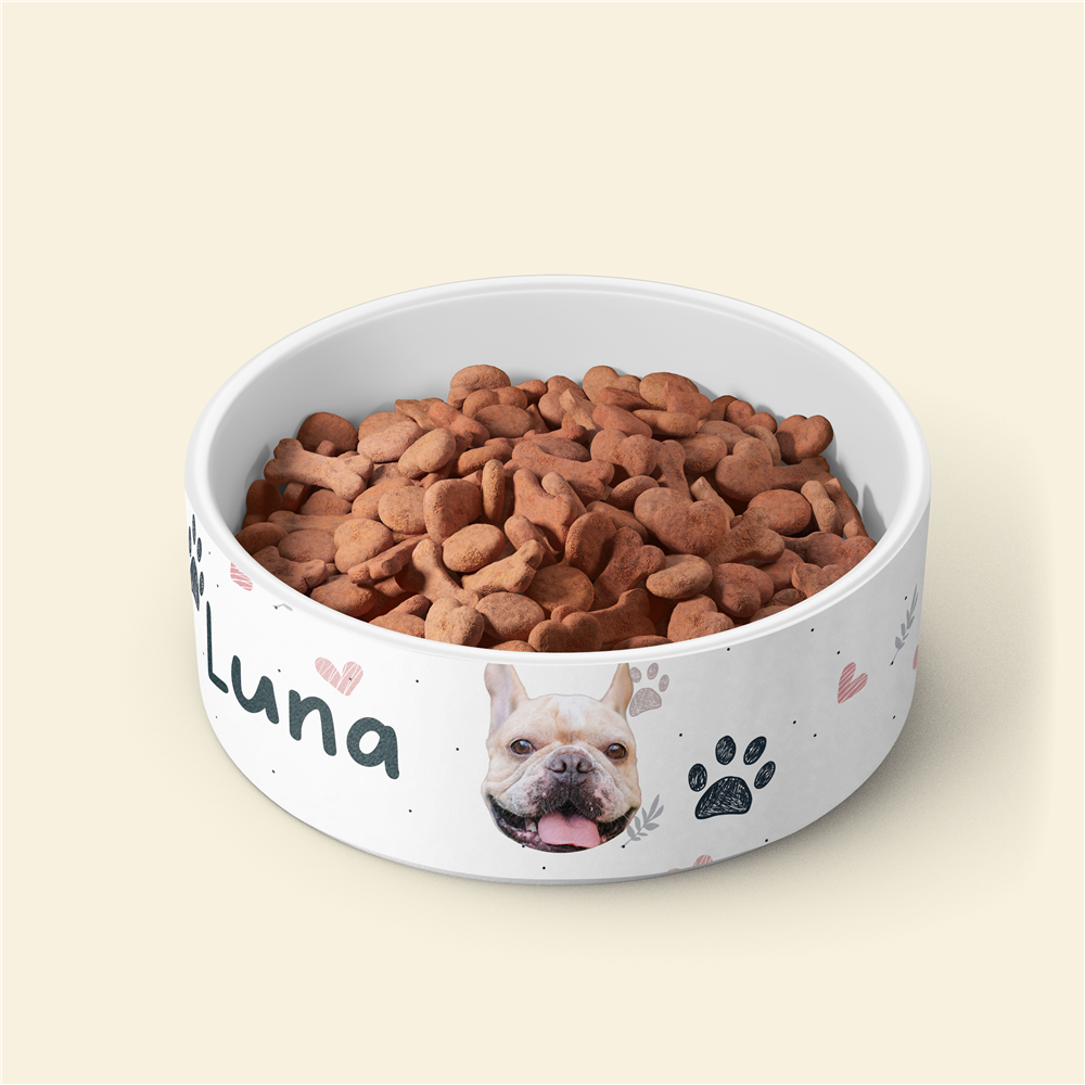 Cute Pet Faces - Personalized Photo Pet Bowl