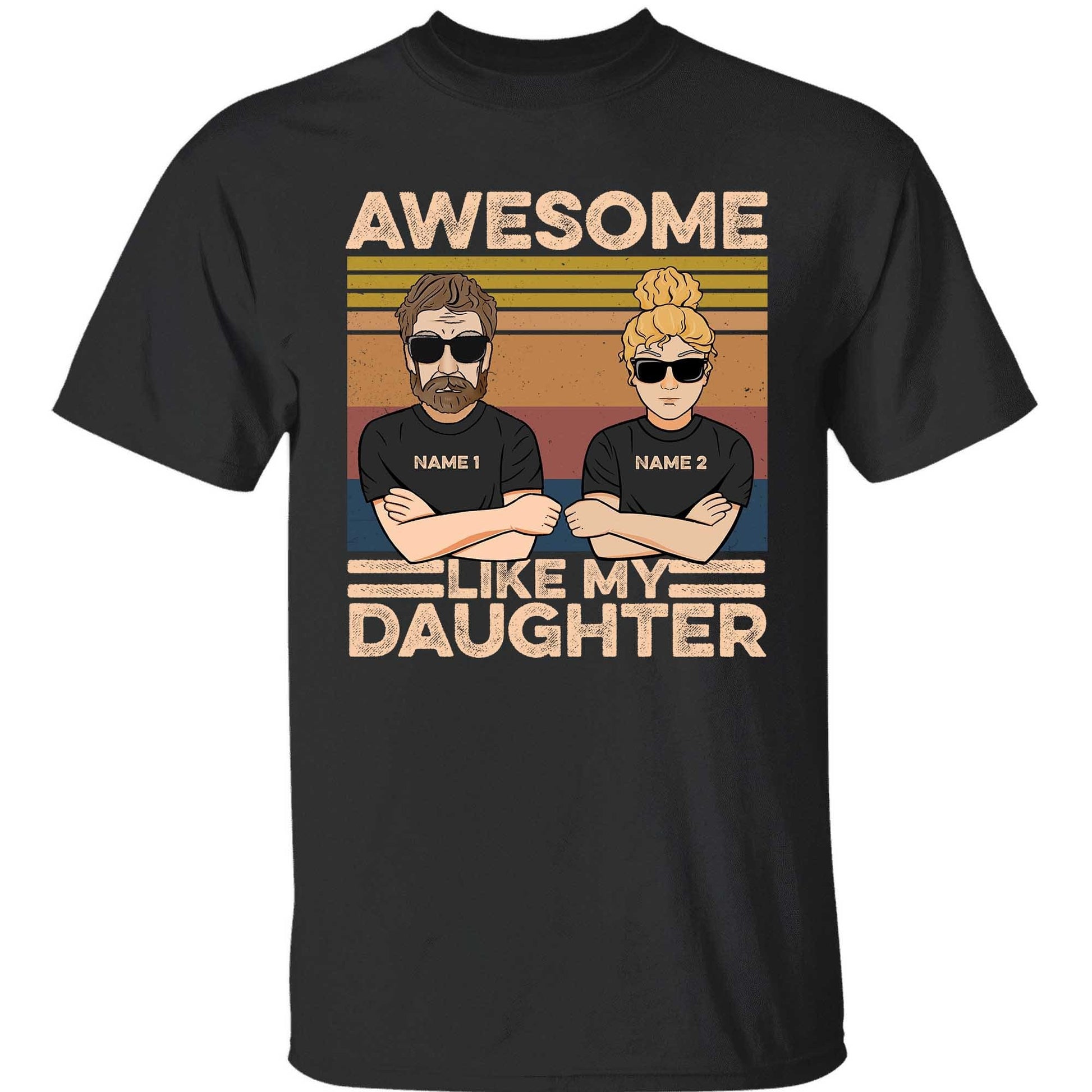 Awesome Like My Daughter, Father Custom shirt, Gift For Your Dad-Macorner