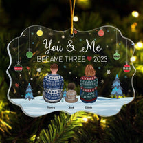 Growing Family, New Baby - Personalized Acrylic Ornament