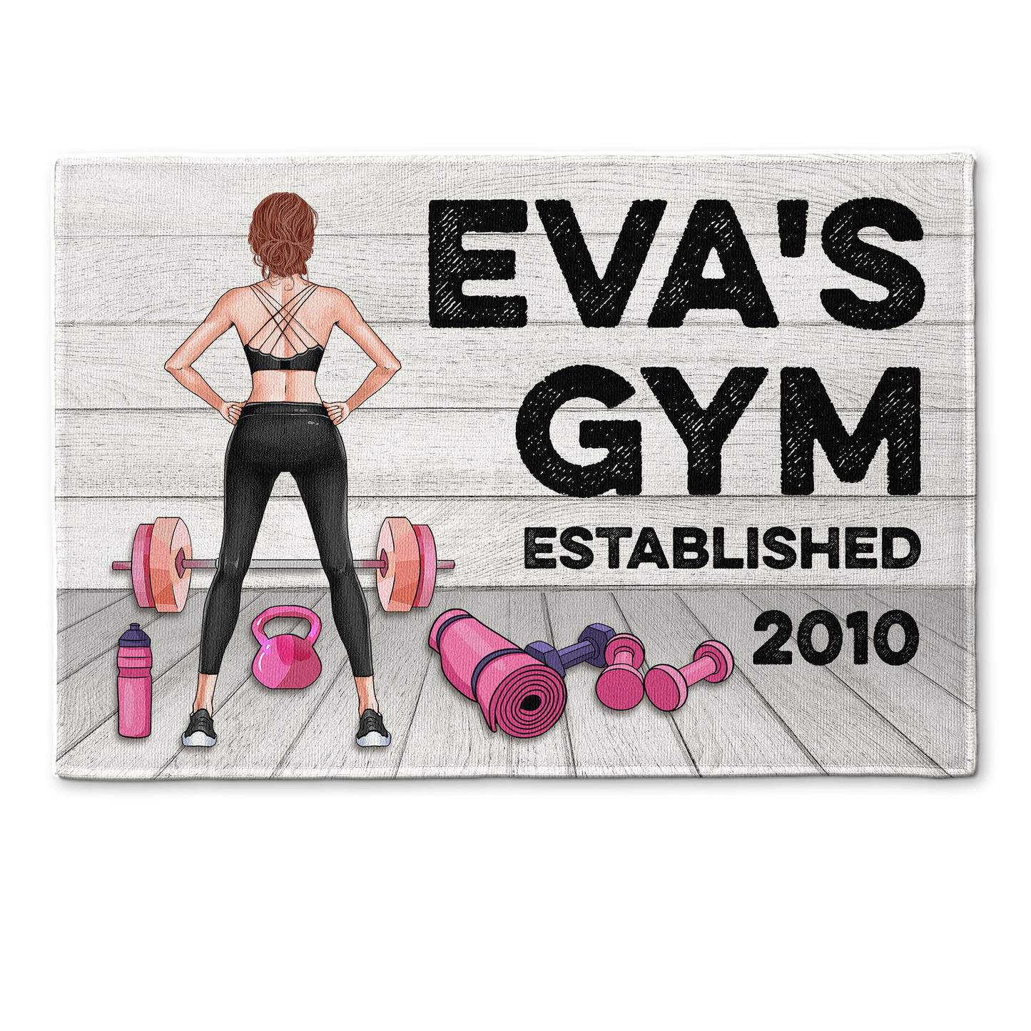 Gym Established, Fitness Custom Doormat, Gift For Fitness Lovers